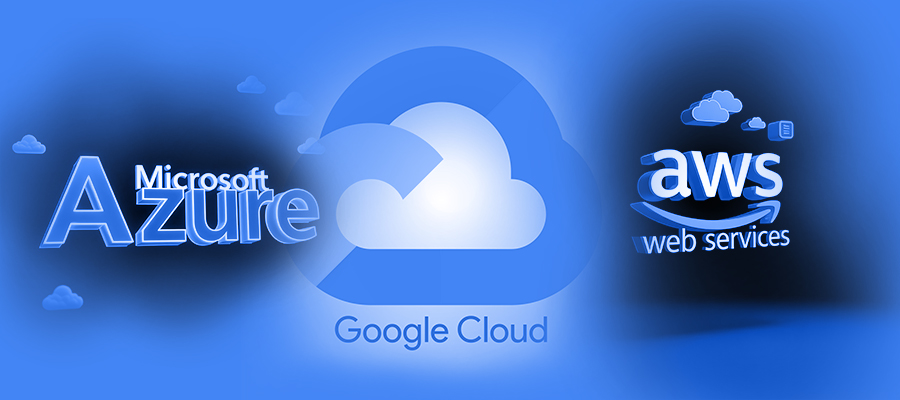 Microsoft Azure, Google cloud and AWS difference side by side