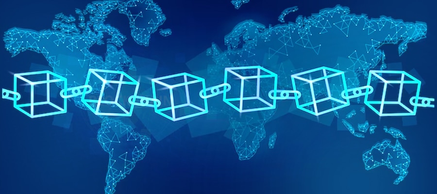 blockchain block line